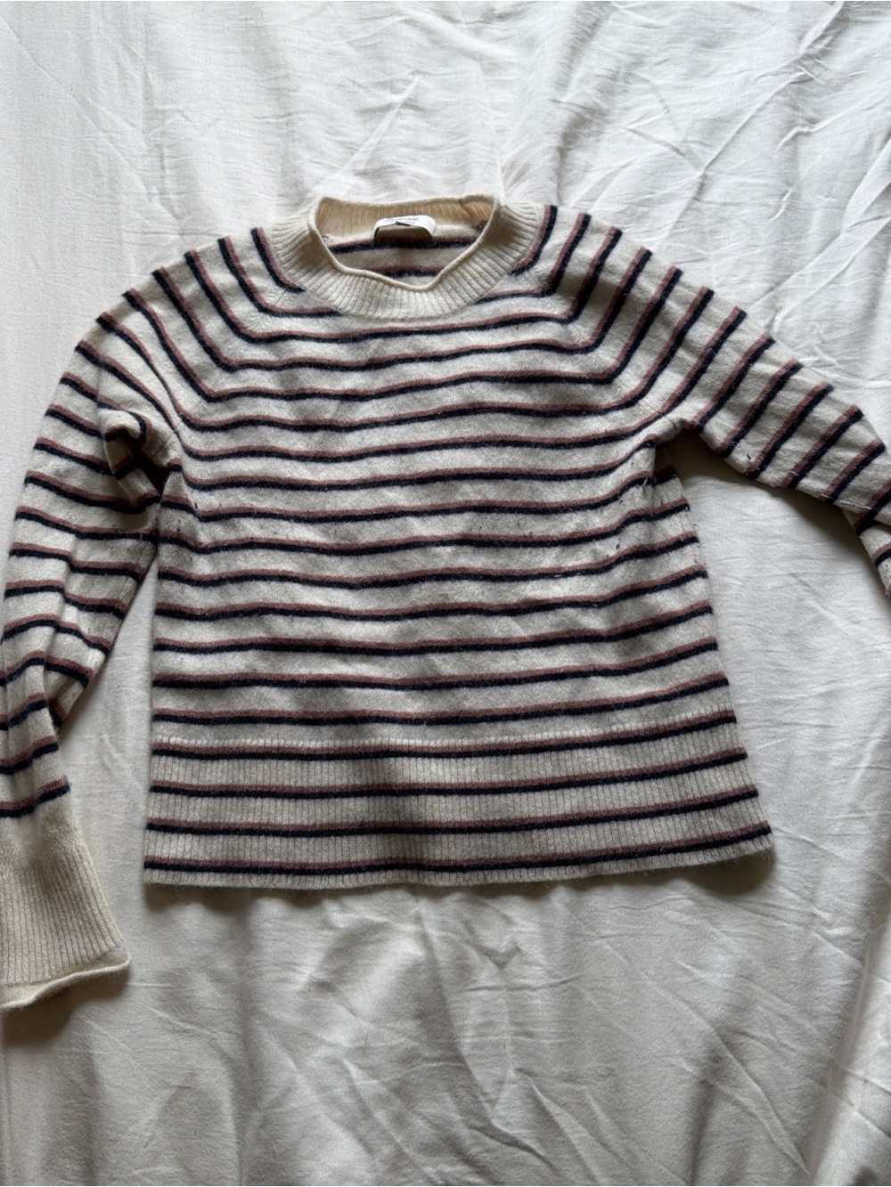 Madewell 100% Cashmere Striped Sweater XS | Read Description